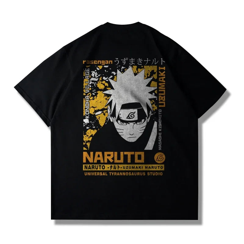 “Naruto & Sasuke Cotton T-Shirt – Unisex Anime Tee for Adults & Kids”