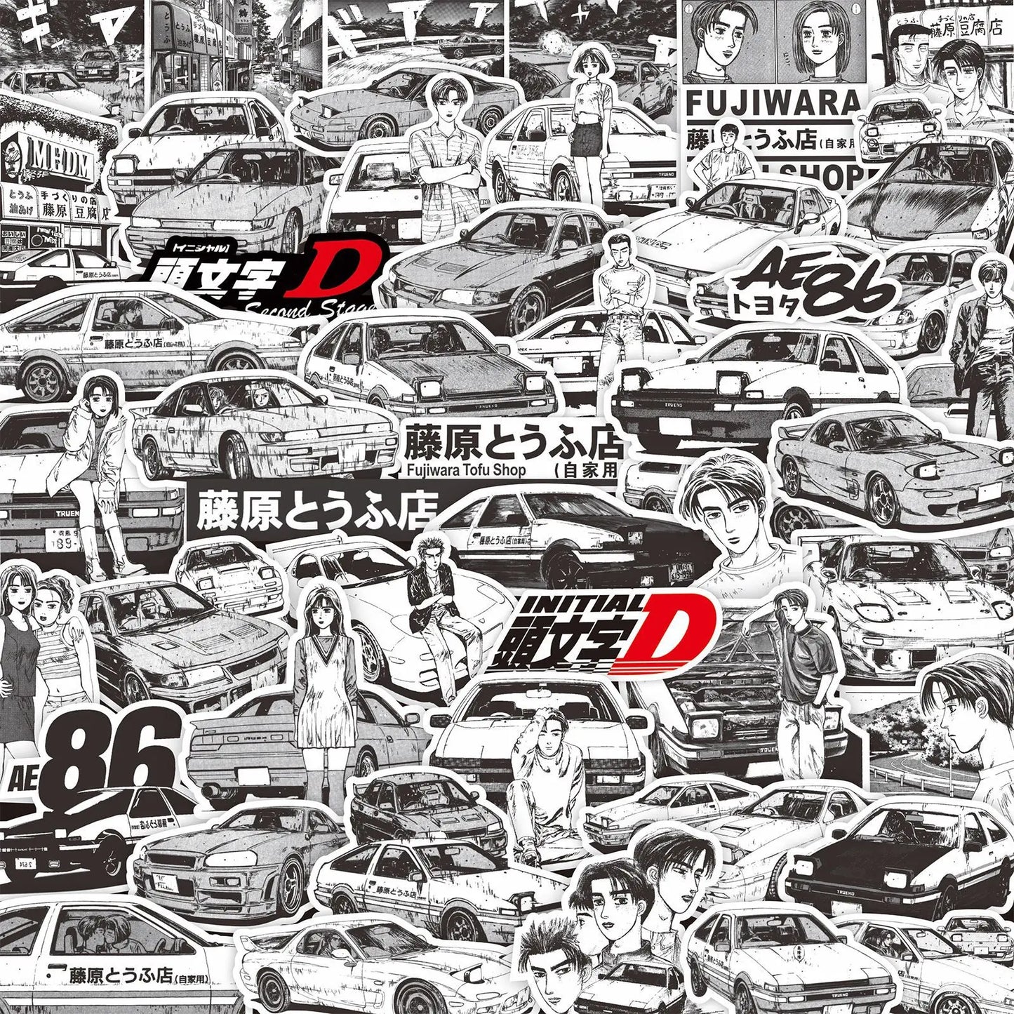 Initial D Anime Stickers