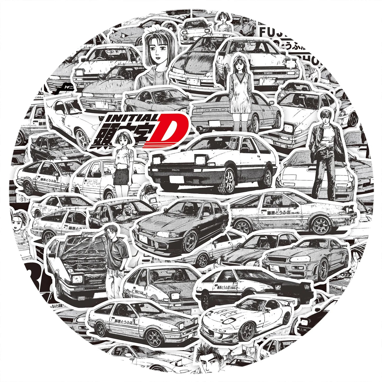 Initial D Anime Stickers