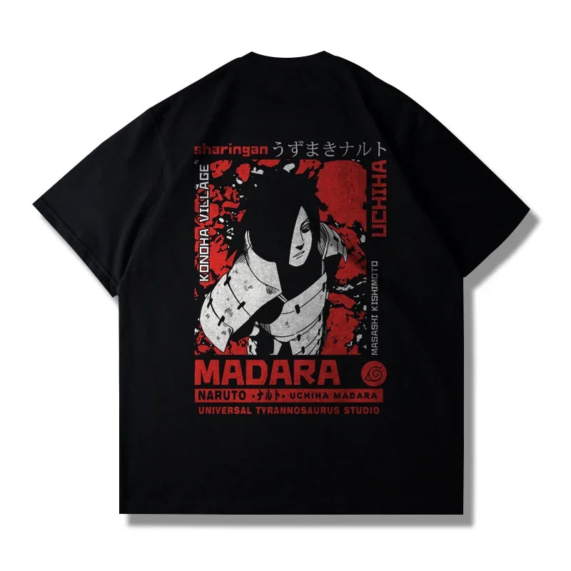 “Naruto & Sasuke Cotton T-Shirt – Unisex Anime Tee for Adults & Kids”