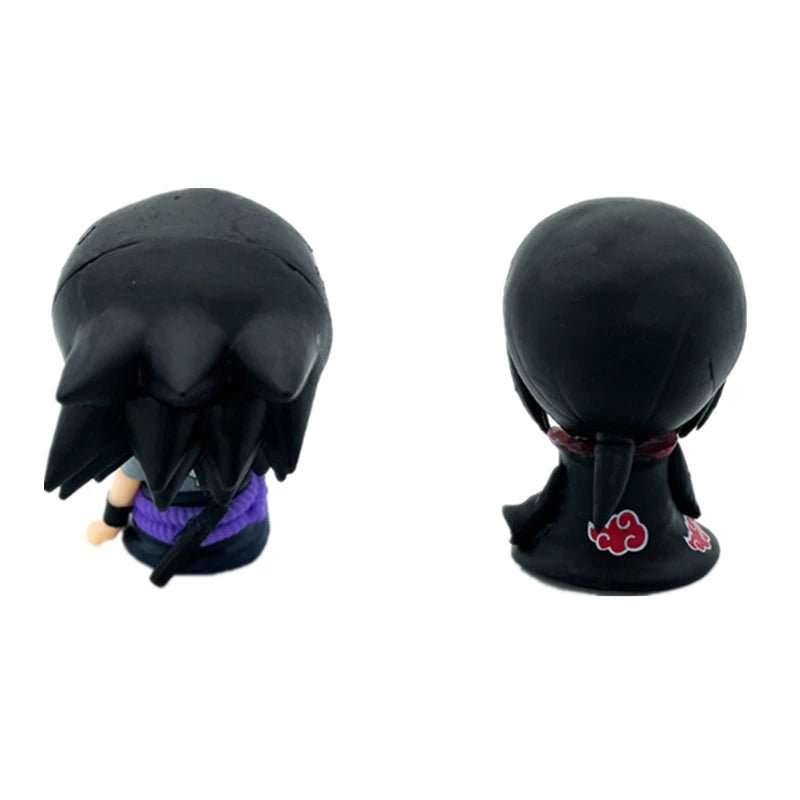 Popular Naruto anime figures Kakashi action figures Q version models cute Sasuke Itachi figures car decoration accessories toys