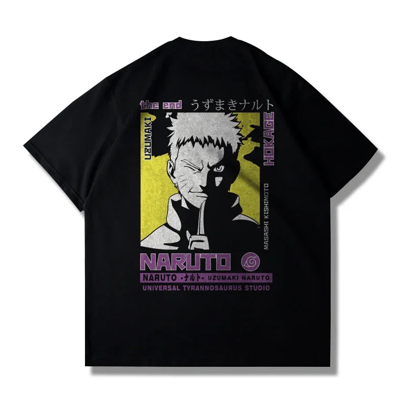 “Naruto & Sasuke Cotton T-Shirt – Unisex Anime Tee for Adults & Kids”