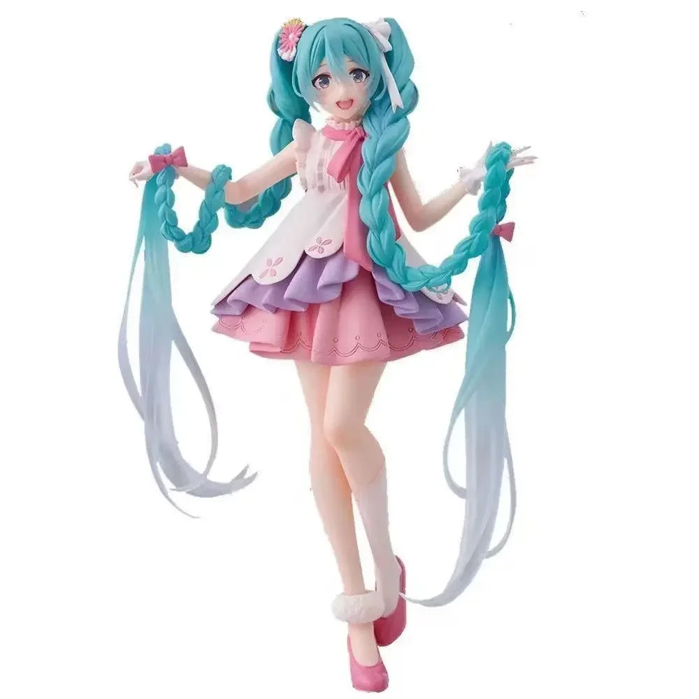 Blue Hair Hatsune Miku Anime Figurine