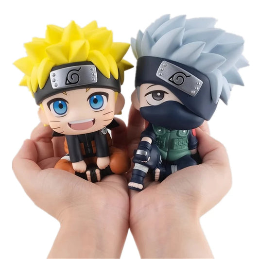 Popular Naruto anime figures Kakashi action figures Q version models cute Sasuke Itachi figures car decoration accessories toys