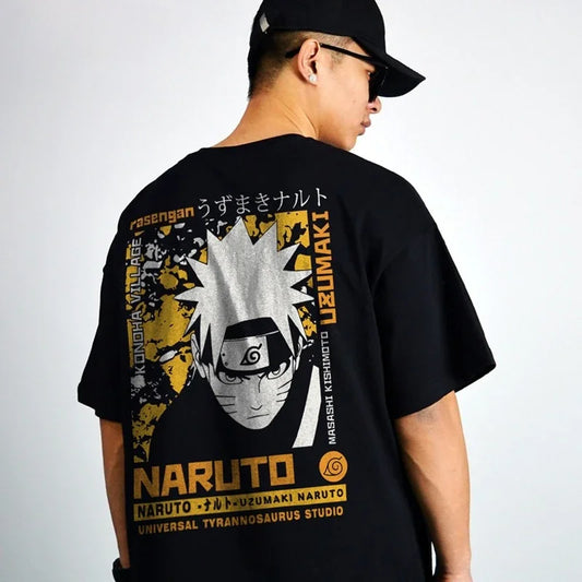 “Naruto & Sasuke Cotton T-Shirt – Unisex Anime Tee for Adults & Kids”