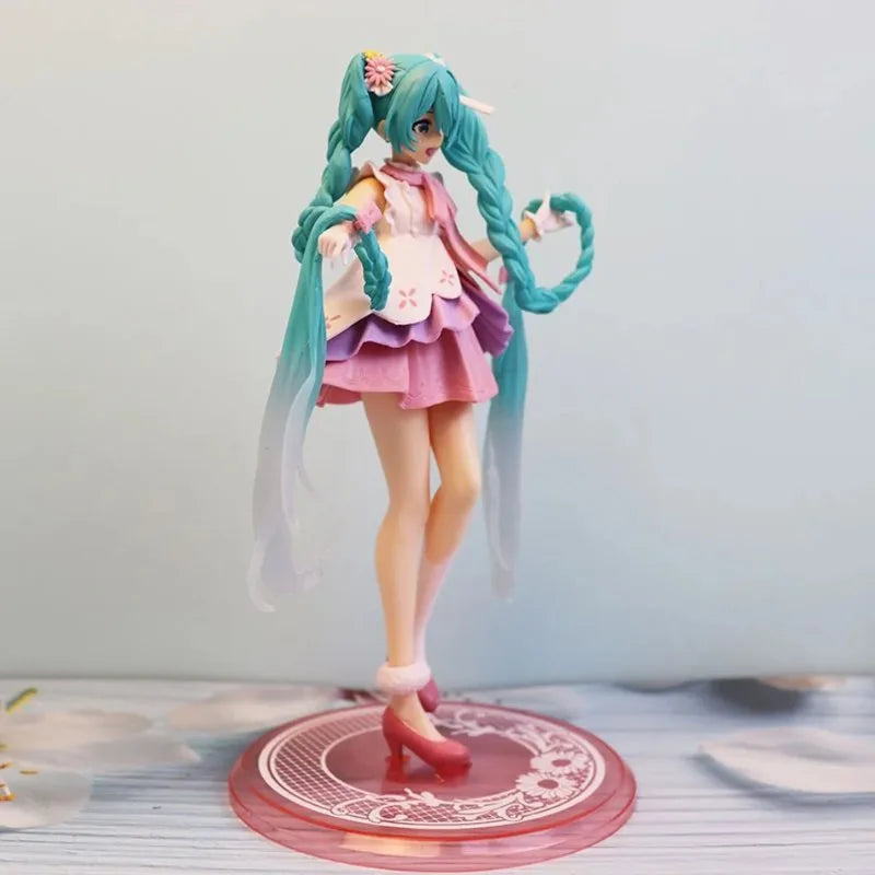 Blue Hair Hatsune Miku Anime Figurine