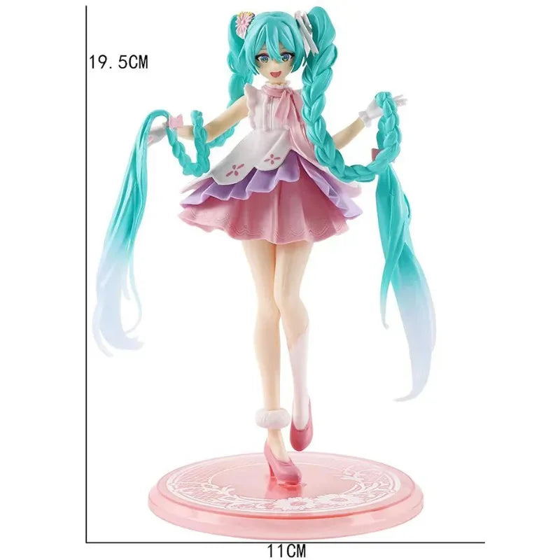 Blue Hair Hatsune Miku Anime Figurine