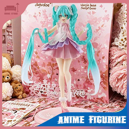 Blue Hair Hatsune Miku Anime Figurine